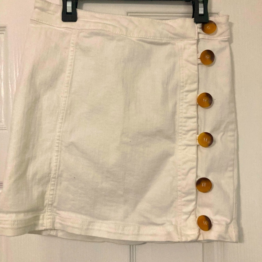 Free People White mini skirt